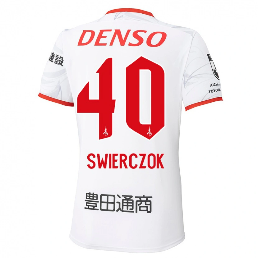 Danxen Herren Jakub Swierczok #40 Rot Gelb Auswärtstrikot Trikot 2025/26 T-Shirt Schweiz