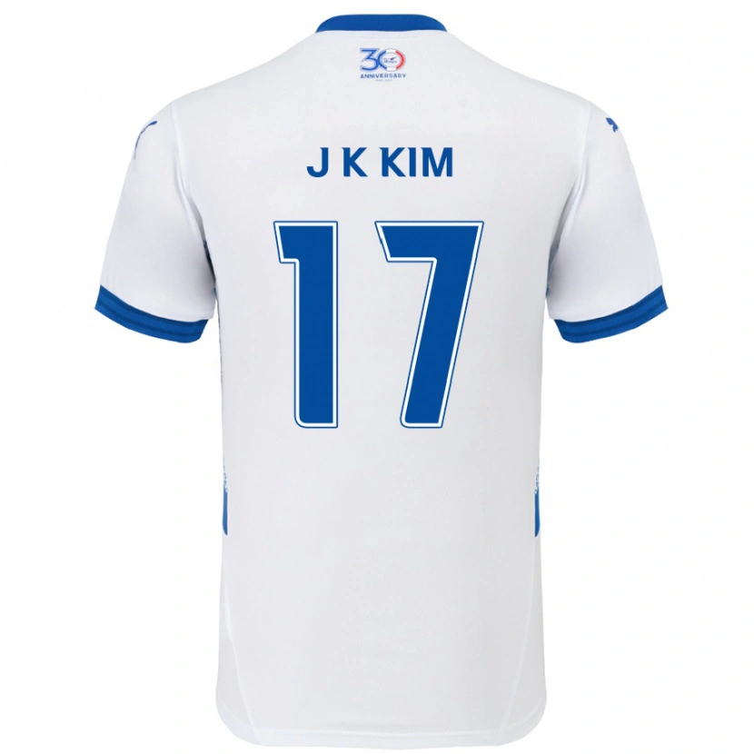 Danxen Herren Kyeong-Jung Kim #17 Königsblau Weiß Auswärtstrikot Trikot 2025/26 T-Shirt Schweiz