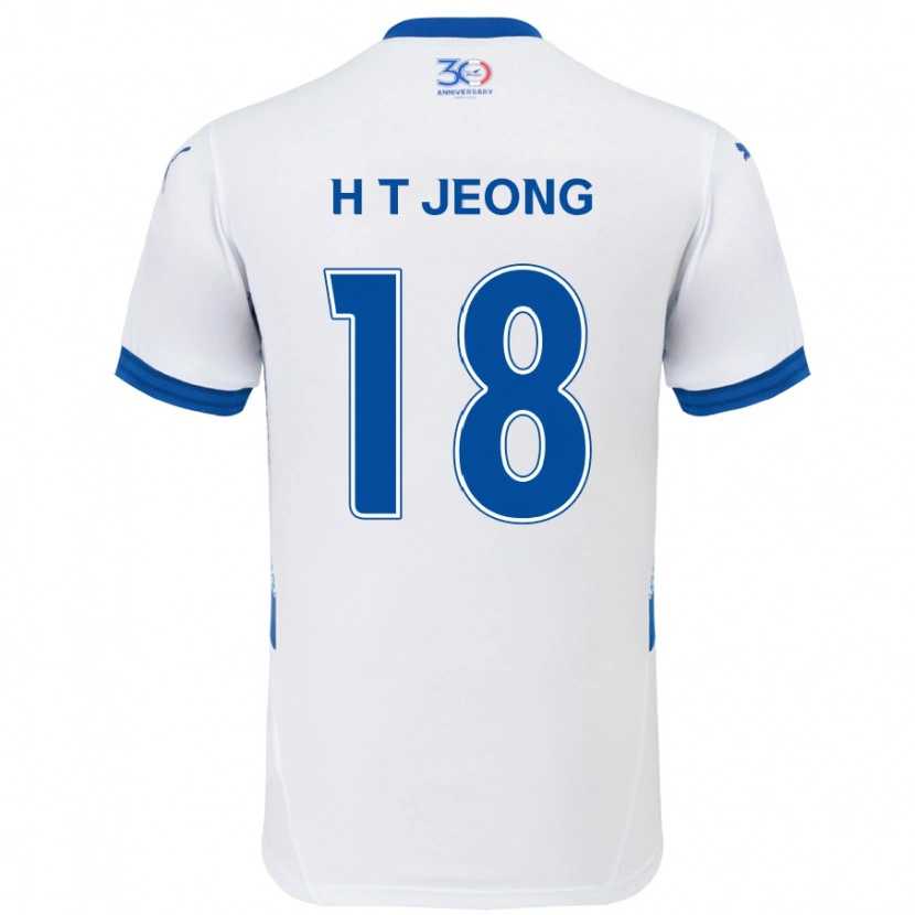 Danxen Herren Tae-Hwan Jeong #18 Königsblau Weiß Auswärtstrikot Trikot 2025/26 T-Shirt Schweiz