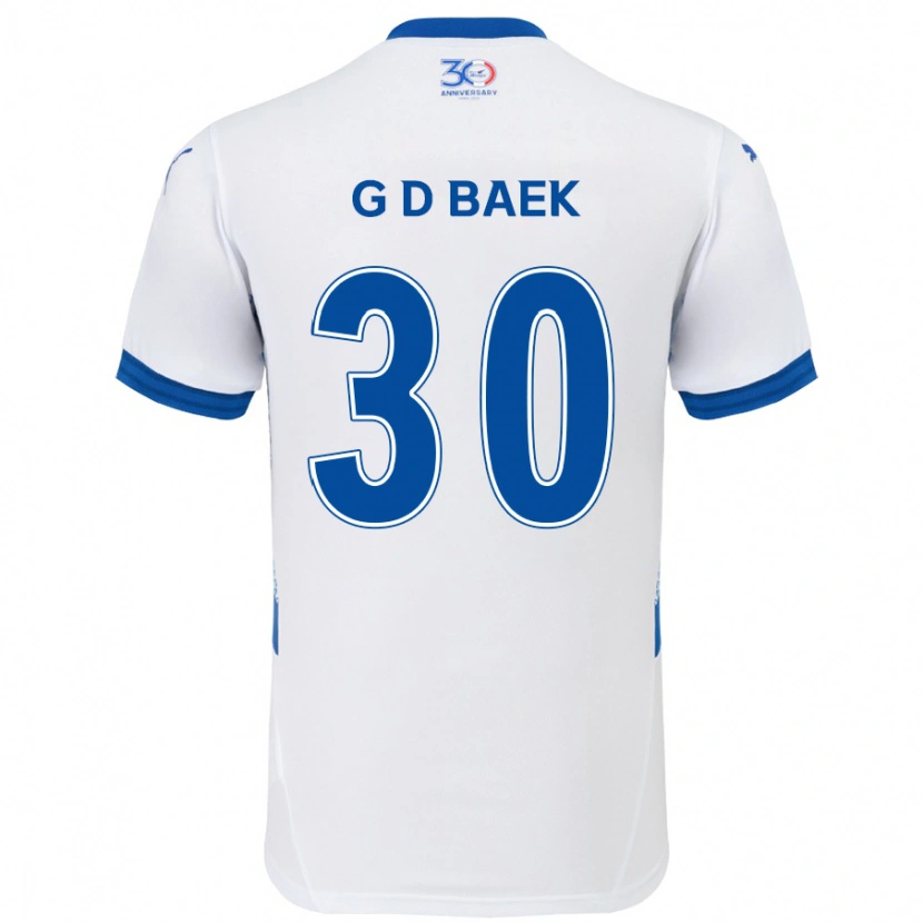 Danxen Herren Dong-Gyu Baek #30 Weiß Königsblau Auswärtstrikot Trikot 2025/26 T-Shirt Schweiz