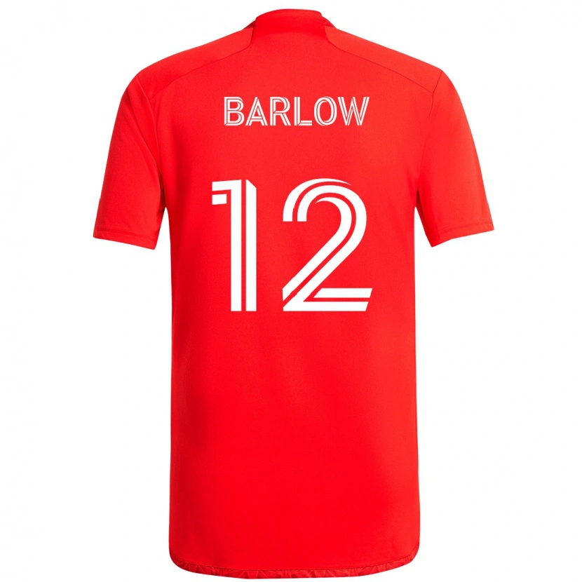 Danxen Damen Tom Barlow #12 Rot Weiß Heimtrikot Trikot 2025/26 T-Shirt Schweiz