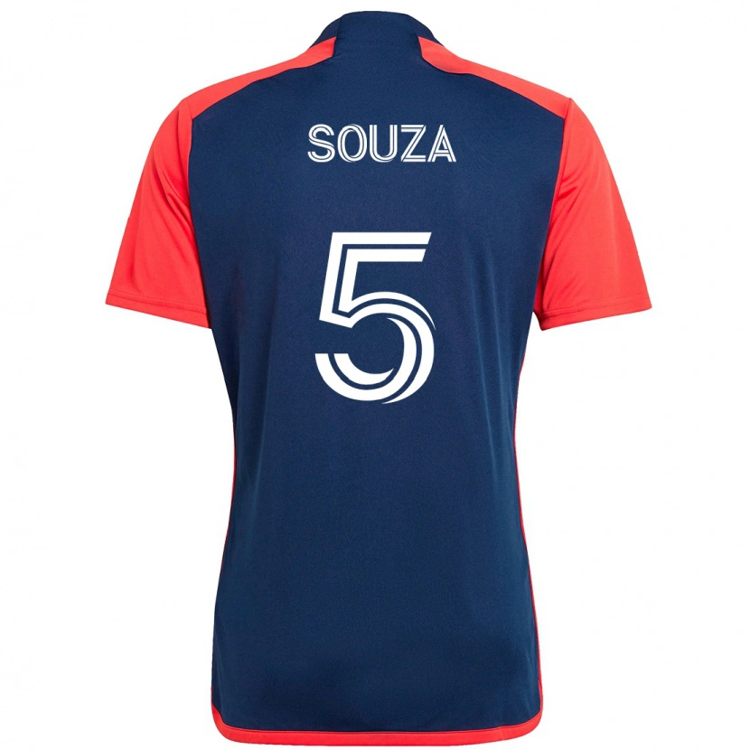Danxen Damen Victor Souza #5 Blau Rot Heimtrikot Trikot 2025/26 T-Shirt Schweiz