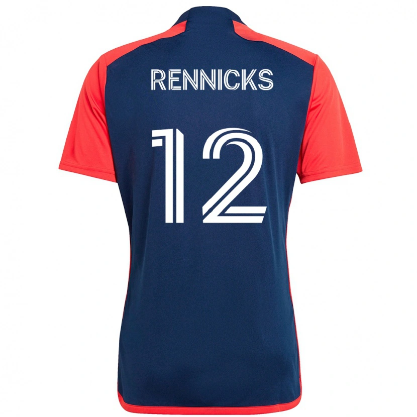 Danxen Damen Justin Rennicks #12 Blau Rot Heimtrikot Trikot 2025/26 T-Shirt Schweiz