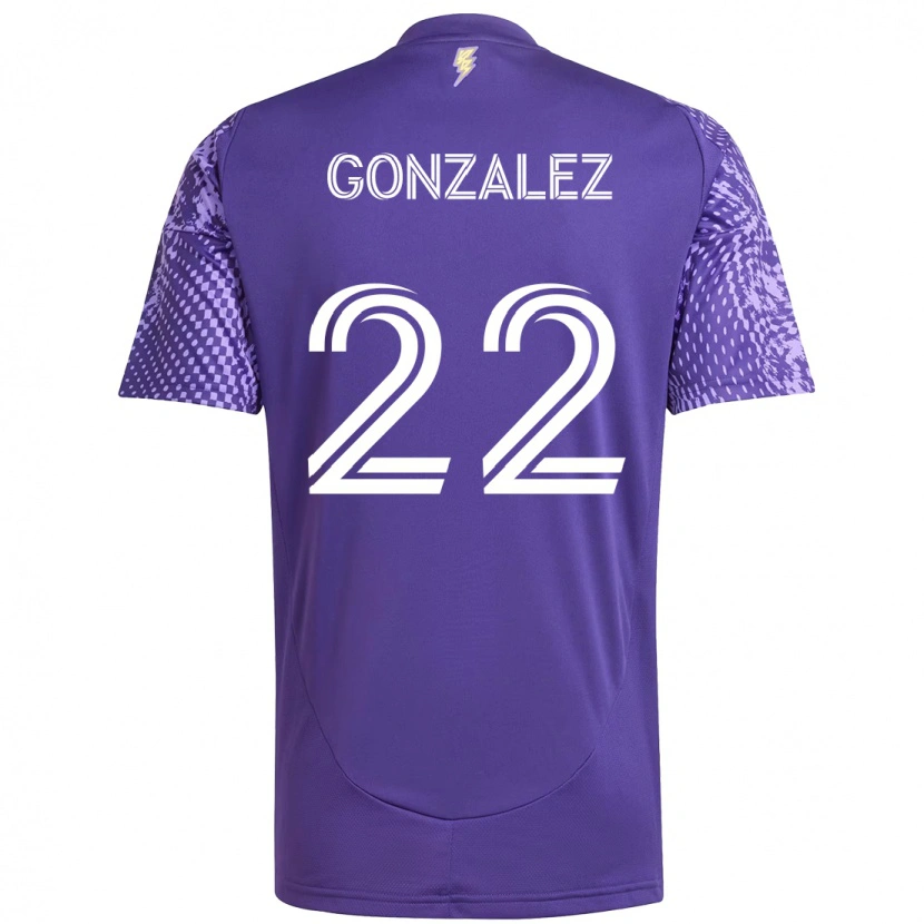 Danxen Damen Gastón González #22 Weiß Lila Heimtrikot Trikot 2025/26 T-Shirt Schweiz