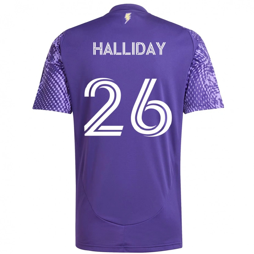 Danxen Damen Michael Halliday #26 Weiß Lila Heimtrikot Trikot 2025/26 T-Shirt Schweiz