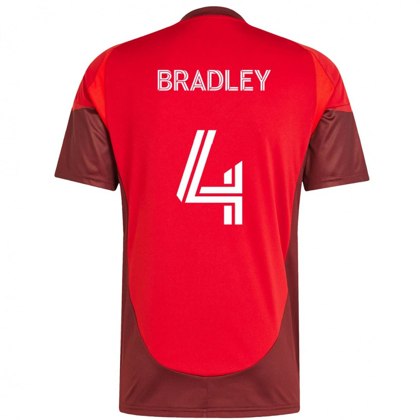 Danxen Damen Michael Bradley #4 Rot Weiß Heimtrikot Trikot 2025/26 T-Shirt Schweiz