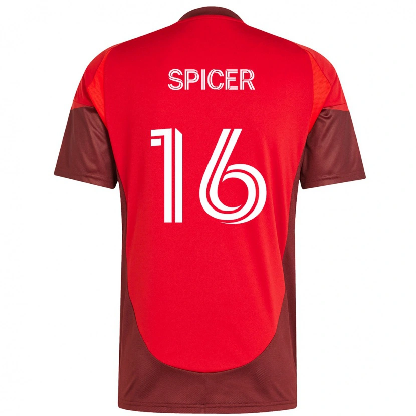 Danxen Damen Tyrese Spicer #16 Weiß Rot Heimtrikot Trikot 2025/26 T-Shirt Schweiz