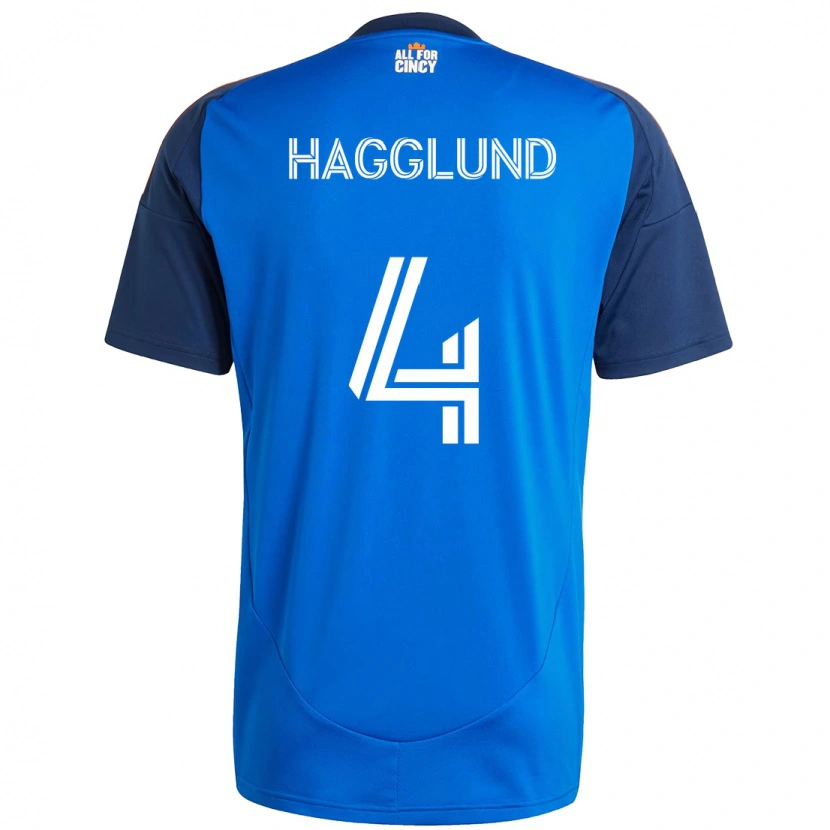 Danxen Damen Nick Hagglund #4 Weiß Blau Orange Heimtrikot Trikot 2025/26 T-Shirt Schweiz