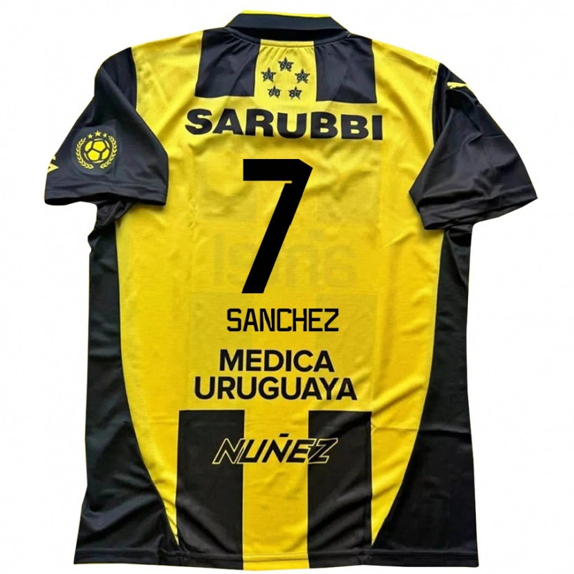 Danxen Damen Carlos Sánchez #7 Schwarz Gelb Heimtrikot Trikot 2025/26 T-Shirt Schweiz