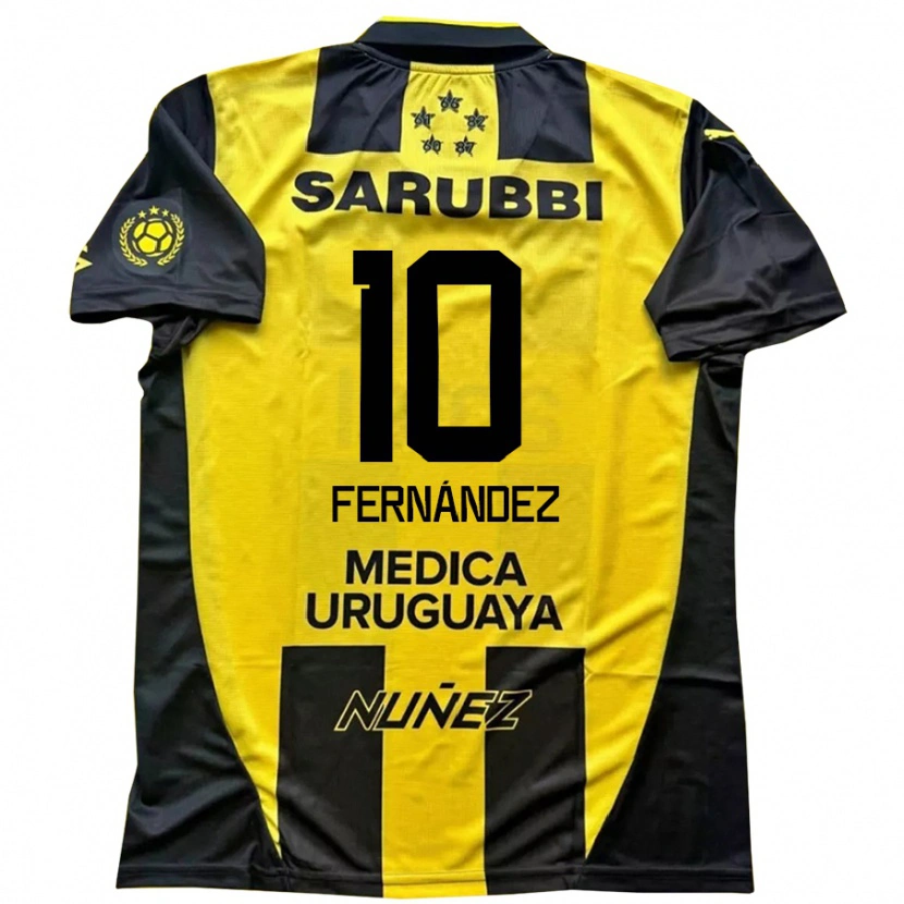 Danxen Damen Leonardo Fernández #10 Schwarz Gelb Heimtrikot Trikot 2025/26 T-Shirt Schweiz
