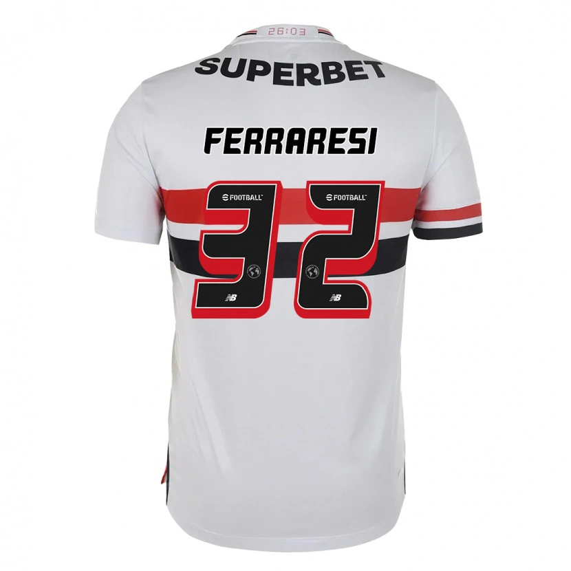 Danxen Damen Nahuel Ferraresi #32 Rot Schwarz Weiß Heimtrikot Trikot 2025/26 T-Shirt Schweiz