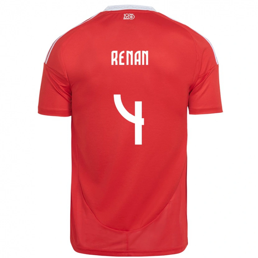 Danxen Damen Robert Renan #4 Weiß Rot Heimtrikot Trikot 2025/26 T-Shirt Schweiz