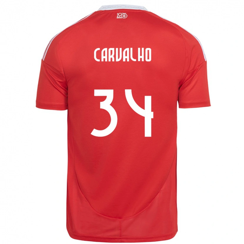 Danxen Damen Gabriel Carvalho #34 Weiß Rot Heimtrikot Trikot 2025/26 T-Shirt Schweiz