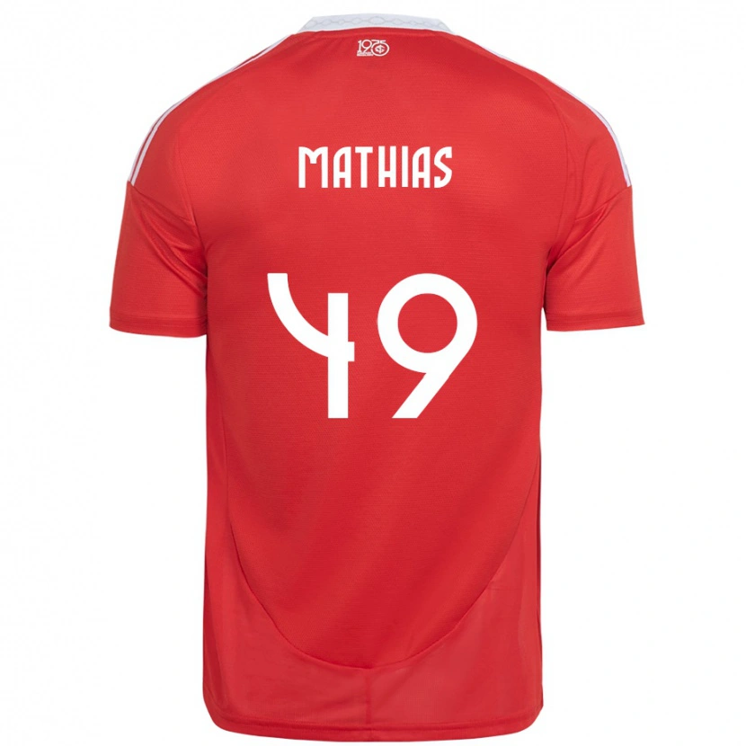 Danxen Damen Ricardo Mathias #49 Weiß Rot Heimtrikot Trikot 2025/26 T-Shirt Schweiz