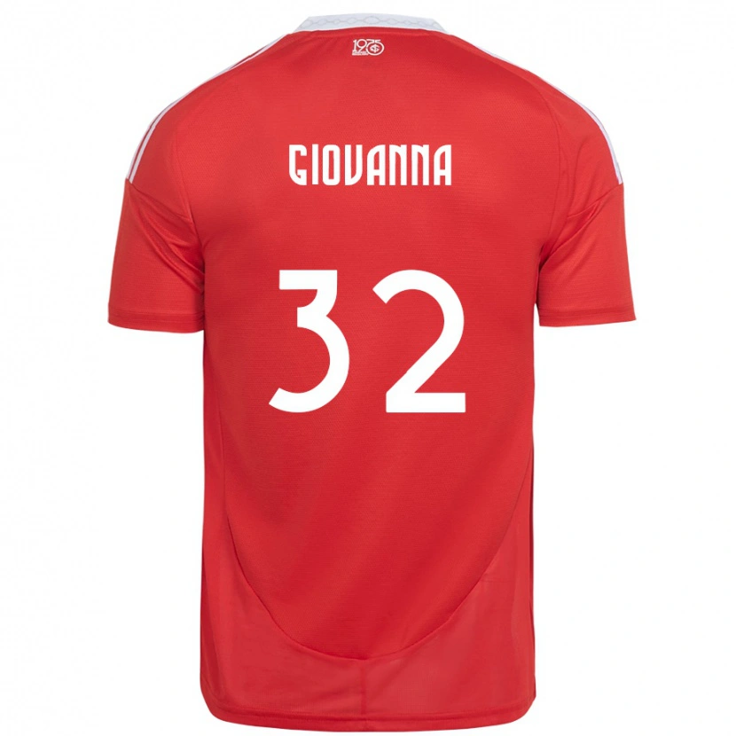 Danxen Damen Giulia Giovanna #32 Rot Weiß Heimtrikot Trikot 2025/26 T-Shirt Schweiz