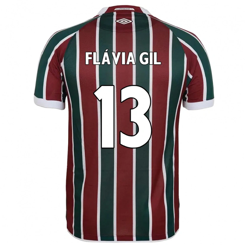 Danxen Damen Flávia Gil #13 Weiß Grün Kastanienbraun Heimtrikot Trikot 2025/26 T-Shirt Schweiz