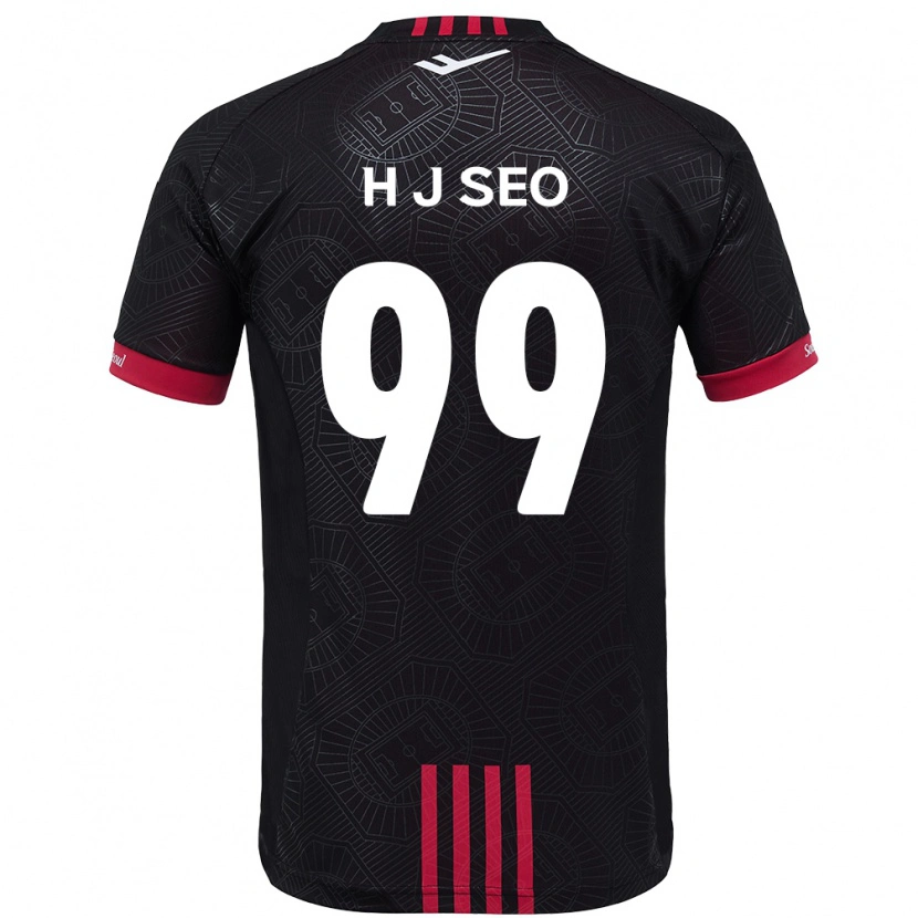 Danxen Damen Ju-Hwan Seo #99 Schwarz Rot Heimtrikot Trikot 2025/26 T-Shirt Schweiz