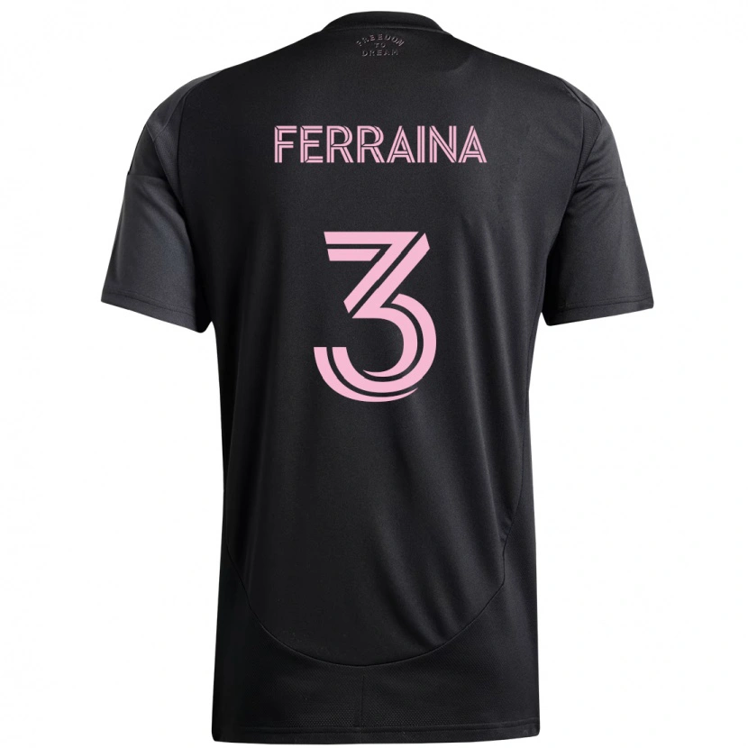 Danxen Damen Giovanni Ferraina #3 Rosa Schwarz Auswärtstrikot Trikot 2025/26 T-Shirt Schweiz