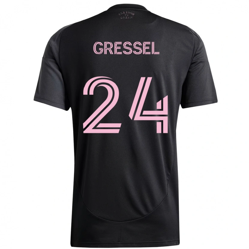 Danxen Damen Julian Gressel #24 Schwarz Rosa Auswärtstrikot Trikot 2025/26 T-Shirt Schweiz