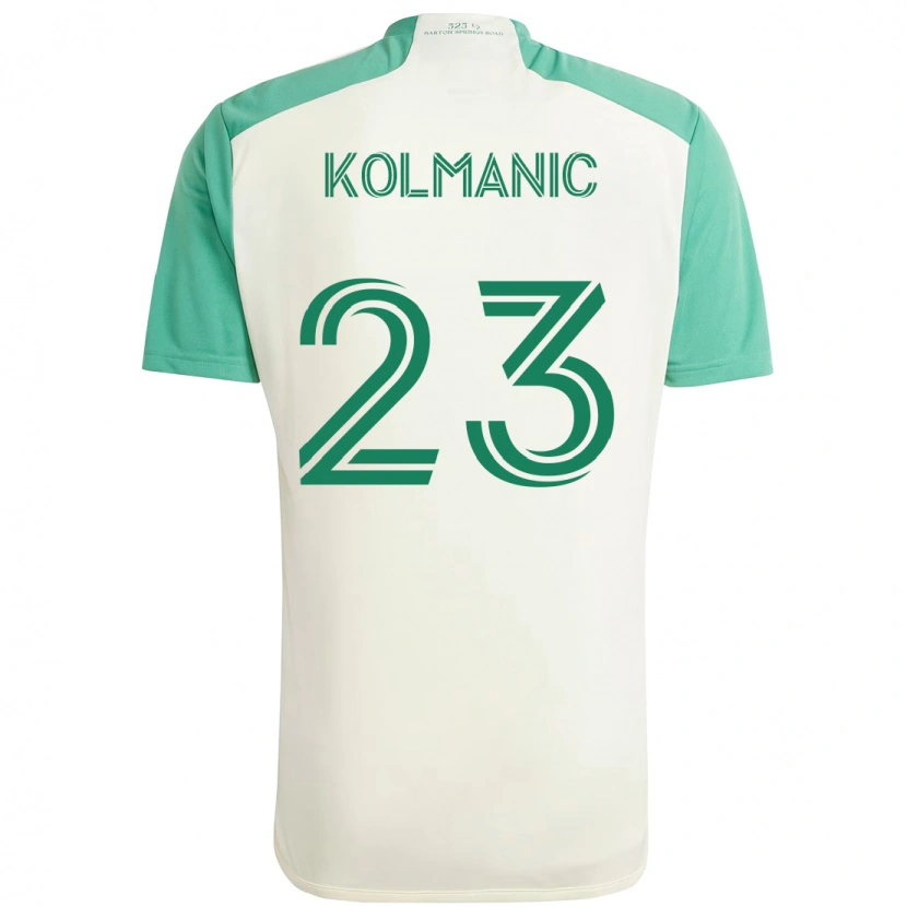 Danxen Damen Žan Kolmanič #23 Grün Schwarz Auswärtstrikot Trikot 2025/26 T-Shirt Schweiz