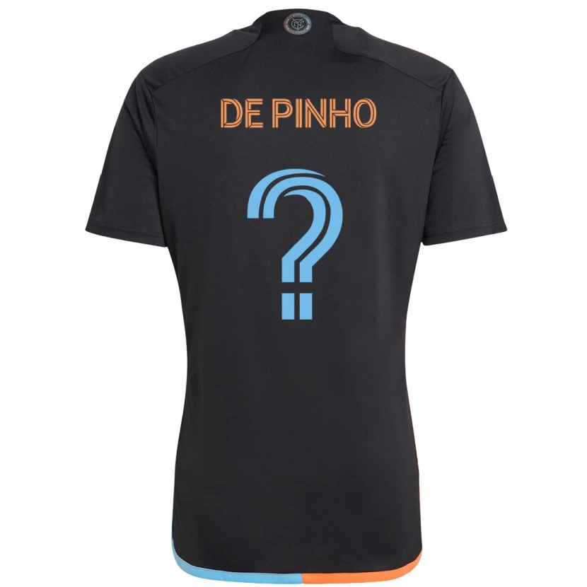 Danxen Damen Lucas De Pinho #0 Schwarz Blau Orange Auswärtstrikot Trikot 2025/26 T-Shirt Schweiz