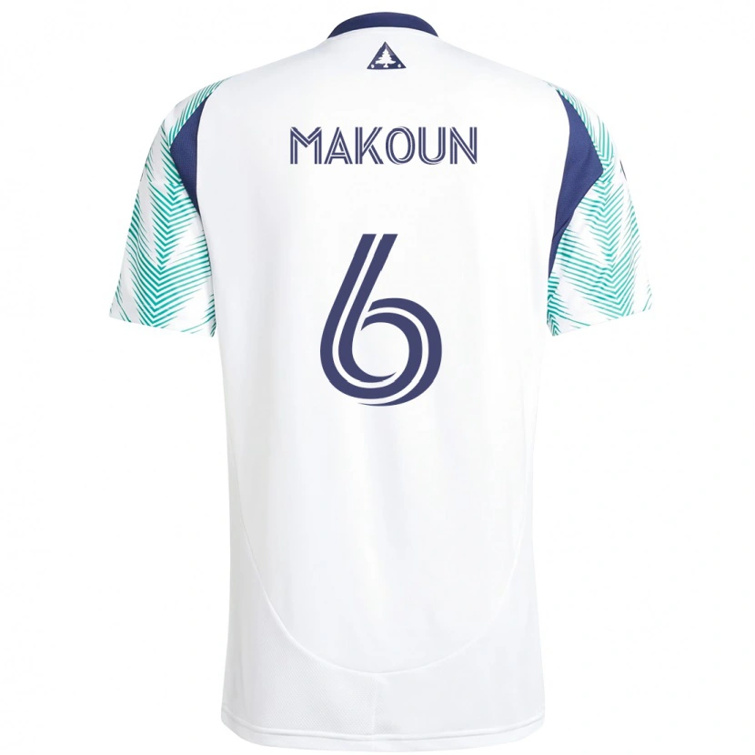 Danxen Damen Christian Makoun #6 Weiß Blau Auswärtstrikot Trikot 2025/26 T-Shirt Schweiz