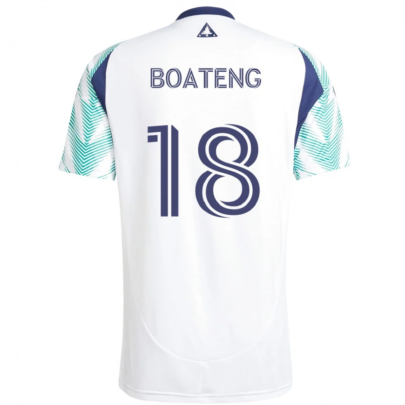 Danxen Damen Emmanuel Boateng #18 Weiß Blau Auswärtstrikot Trikot 2025/26 T-Shirt Schweiz