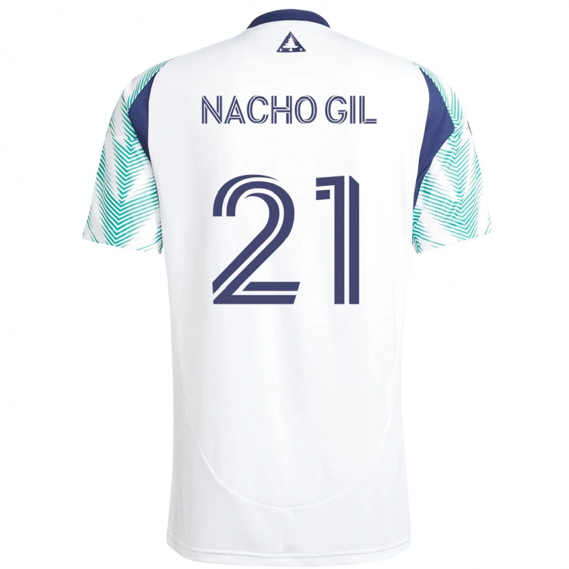 Danxen Damen Nacho Gil #21 Weiß Blau Auswärtstrikot Trikot 2025/26 T-Shirt Schweiz