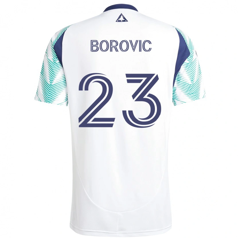 Danxen Damen Luka Borovic #23 Weiß Blau Auswärtstrikot Trikot 2025/26 T-Shirt Schweiz