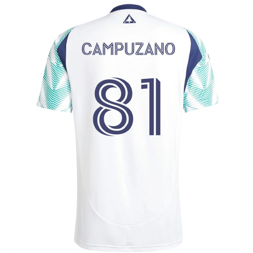Danxen Damen Nico Campuzano #81 Weiß Blau Auswärtstrikot Trikot 2025/26 T-Shirt Schweiz