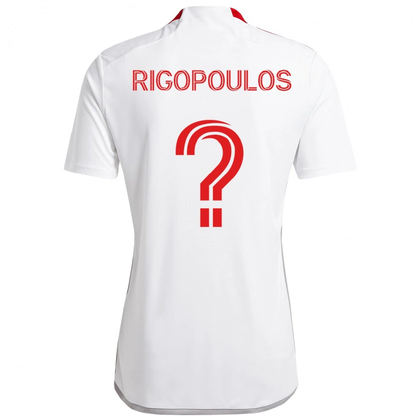 Danxen Damen Theo Rigopoulos #0 Rot Weiß Auswärtstrikot Trikot 2025/26 T-Shirt Schweiz