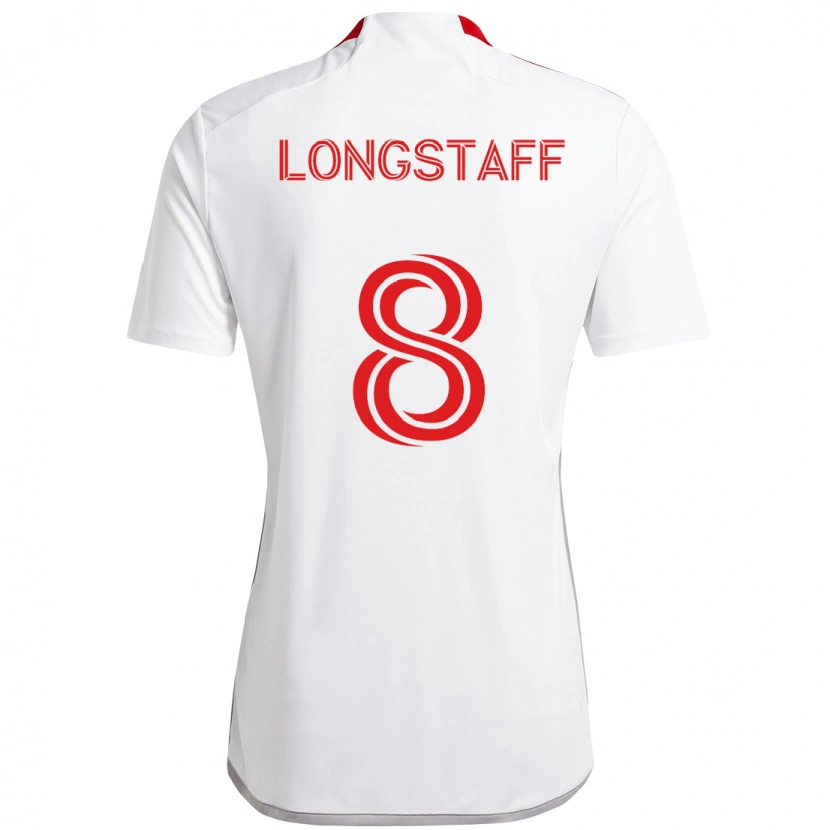 Danxen Damen Matty Longstaff #8 Rot Weiß Auswärtstrikot Trikot 2025/26 T-Shirt Schweiz