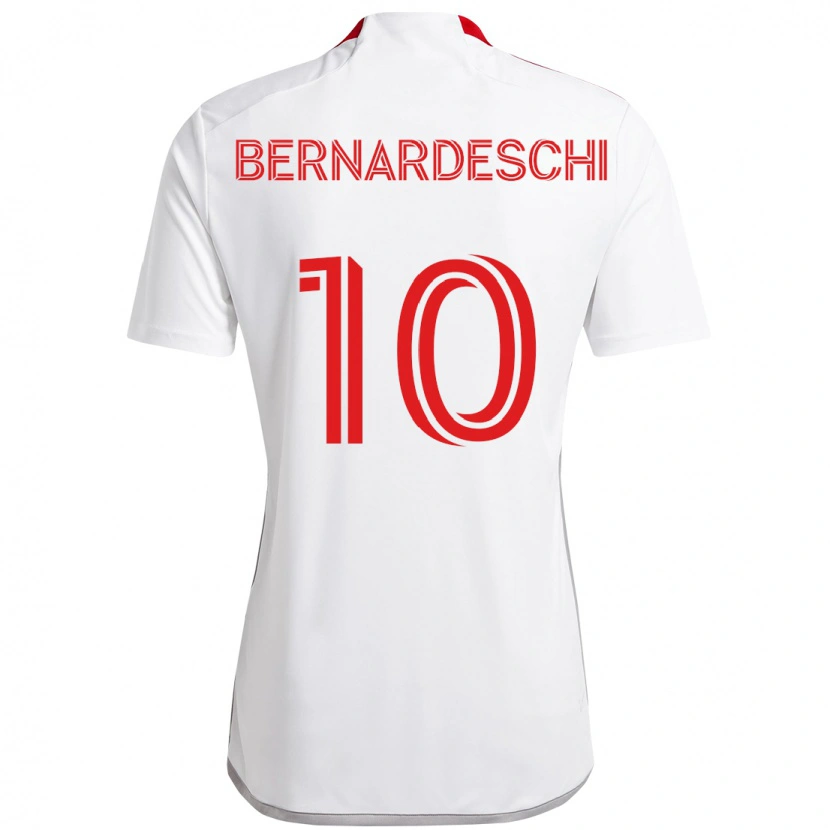 Danxen Damen Federico Bernardeschi #10 Rot Weiß Auswärtstrikot Trikot 2025/26 T-Shirt Schweiz