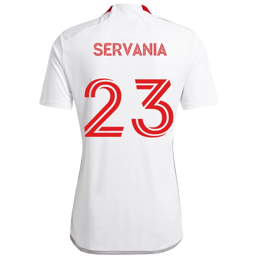 Danxen Damen Brandon Servania #23 Rot Weiß Auswärtstrikot Trikot 2025/26 T-Shirt Schweiz