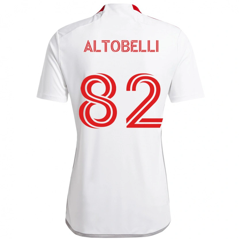 Danxen Damen Julian Altobelli #82 Rot Weiß Auswärtstrikot Trikot 2025/26 T-Shirt Schweiz