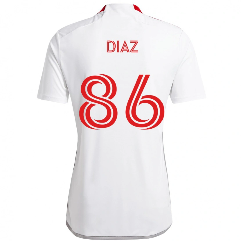 Danxen Damen Alec Díaz #86 Rot Weiß Auswärtstrikot Trikot 2025/26 T-Shirt Schweiz