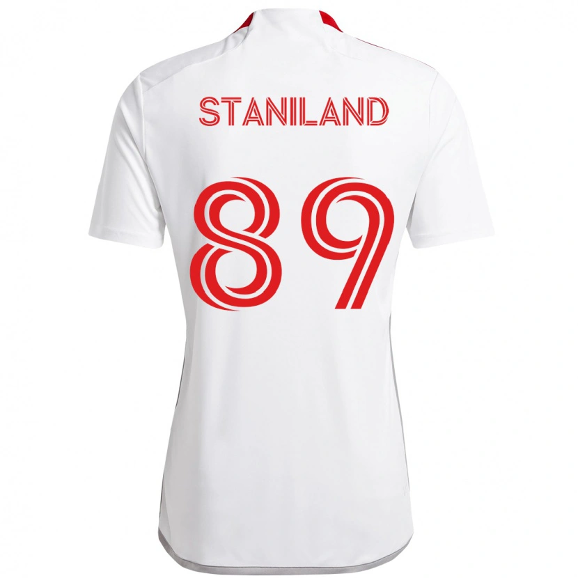 Danxen Damen Charlie Staniland #89 Rot Weiß Auswärtstrikot Trikot 2025/26 T-Shirt Schweiz