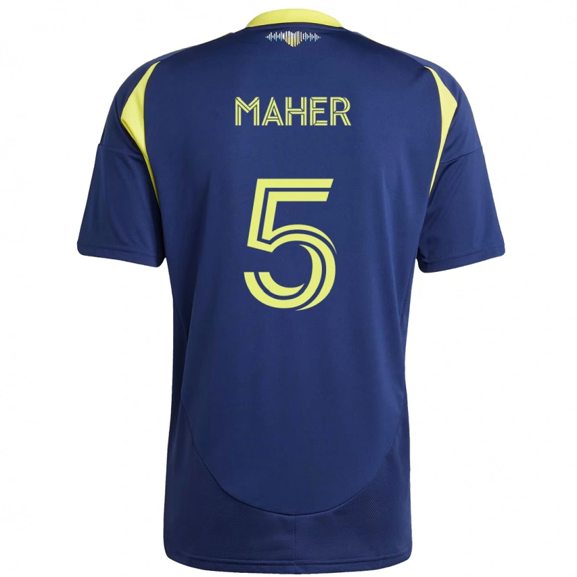 Danxen Damen Jack Maher #5 Marineblau Gelb Auswärtstrikot Trikot 2025/26 T-Shirt Schweiz
