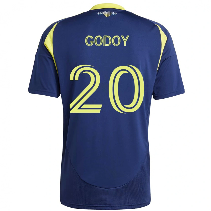 Danxen Damen Aníbal Godoy #20 Marineblau Gelb Auswärtstrikot Trikot 2025/26 T-Shirt Schweiz
