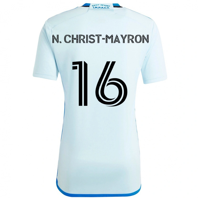 Danxen Damen Brou Aya N'ta Christ-Mayron #16 Himmelblau Dunkelblau Auswärtstrikot Trikot 2025/26 T-Shirt Schweiz