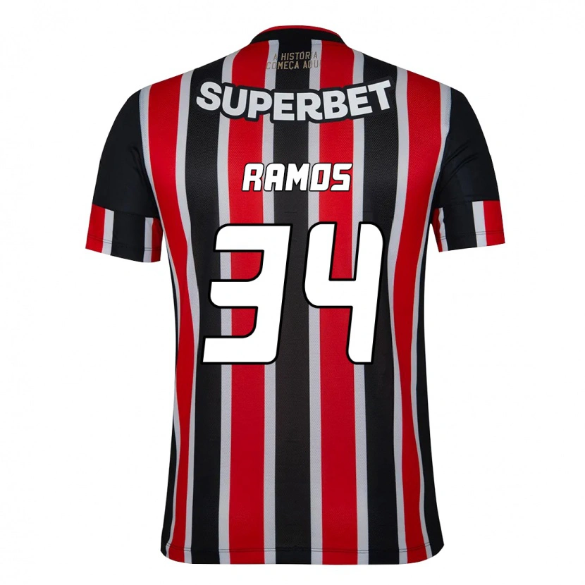 Danxen Damen Raí Ramos #34 Rot Schwarz Weiß Auswärtstrikot Trikot 2025/26 T-Shirt Schweiz