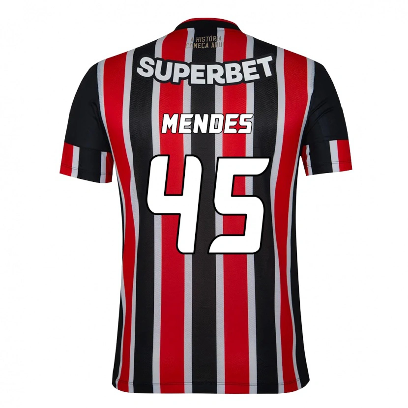 Danxen Damen Nathan Mendes #45 Rot Schwarz Weiß Auswärtstrikot Trikot 2025/26 T-Shirt Schweiz