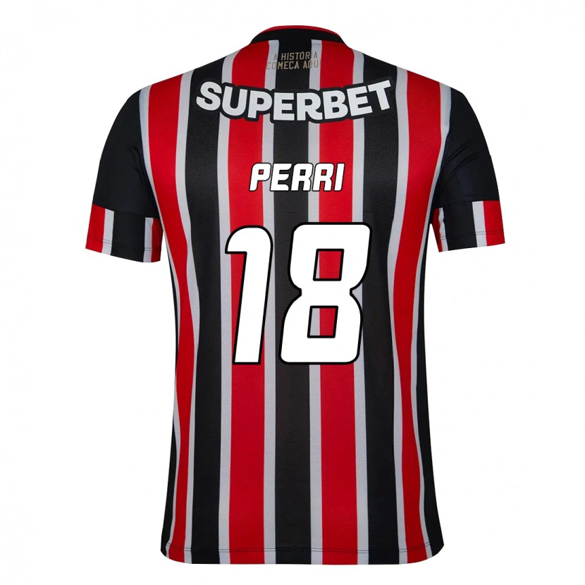Danxen Damen Lucas Perri #18 Rot Schwarz Weiß Auswärtstrikot Trikot 2025/26 T-Shirt Schweiz