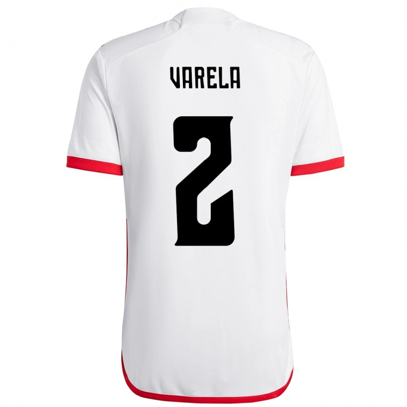 Danxen Damen Guillermo Varela #2 Weiß Rot Auswärtstrikot Trikot 2025/26 T-Shirt Schweiz