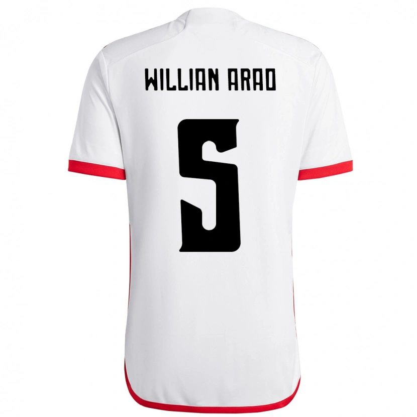 Danxen Damen Willian Arao #5 Rot Schwarz Auswärtstrikot Trikot 2025/26 T-Shirt Schweiz
