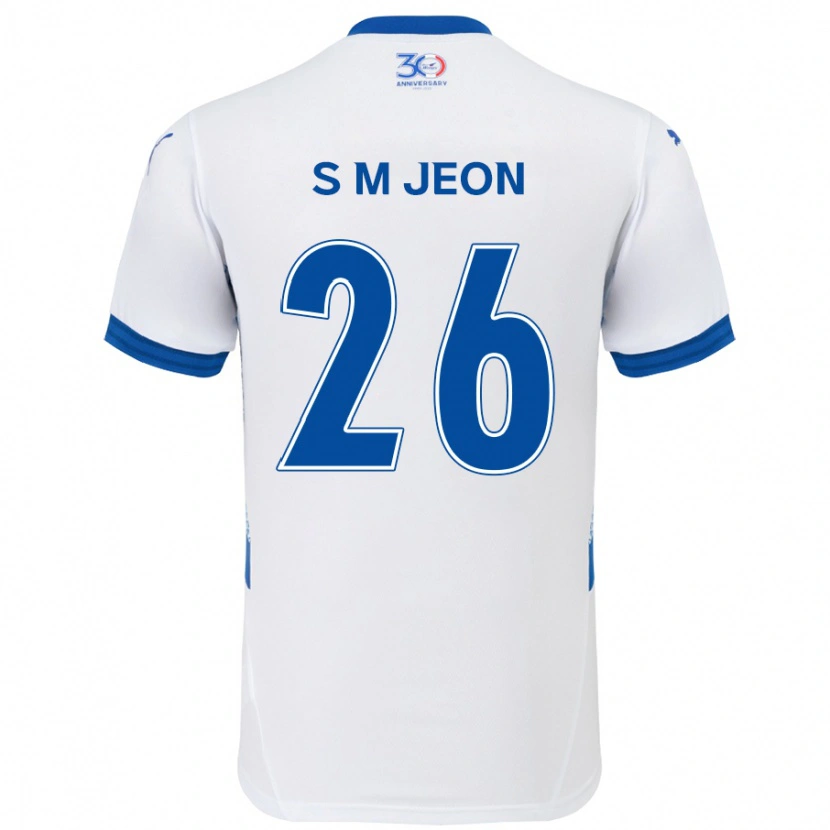 Danxen Damen Min-Seung Jeon #26 Weiß Königsblau Auswärtstrikot Trikot 2025/26 T-Shirt Schweiz