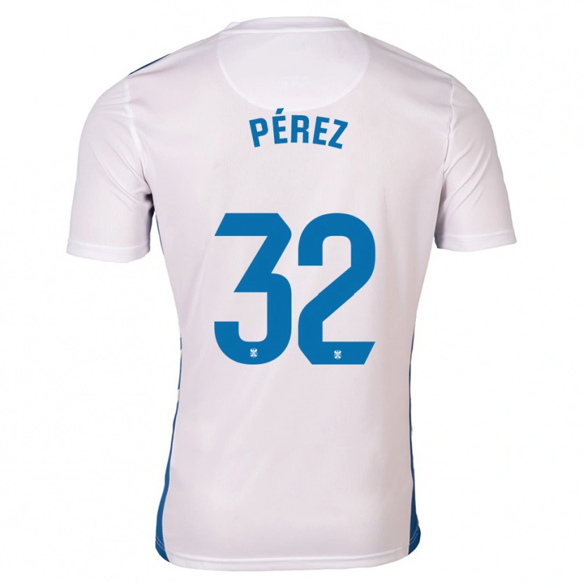Danxen Damen Joel Pérez #32 Weiß Blau Heimtrikot Trikot 2025/26 T-Shirt Schweiz