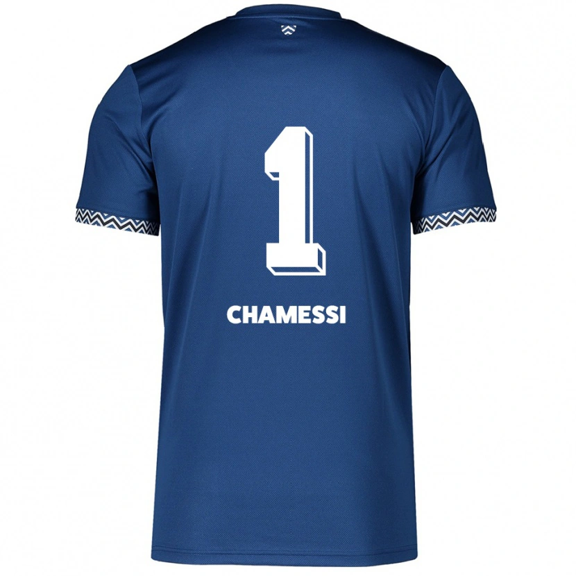 Danxen Damen Ian Chamessi #1 Marineblau Weiß Heimtrikot Trikot 2025/26 T-Shirt Schweiz