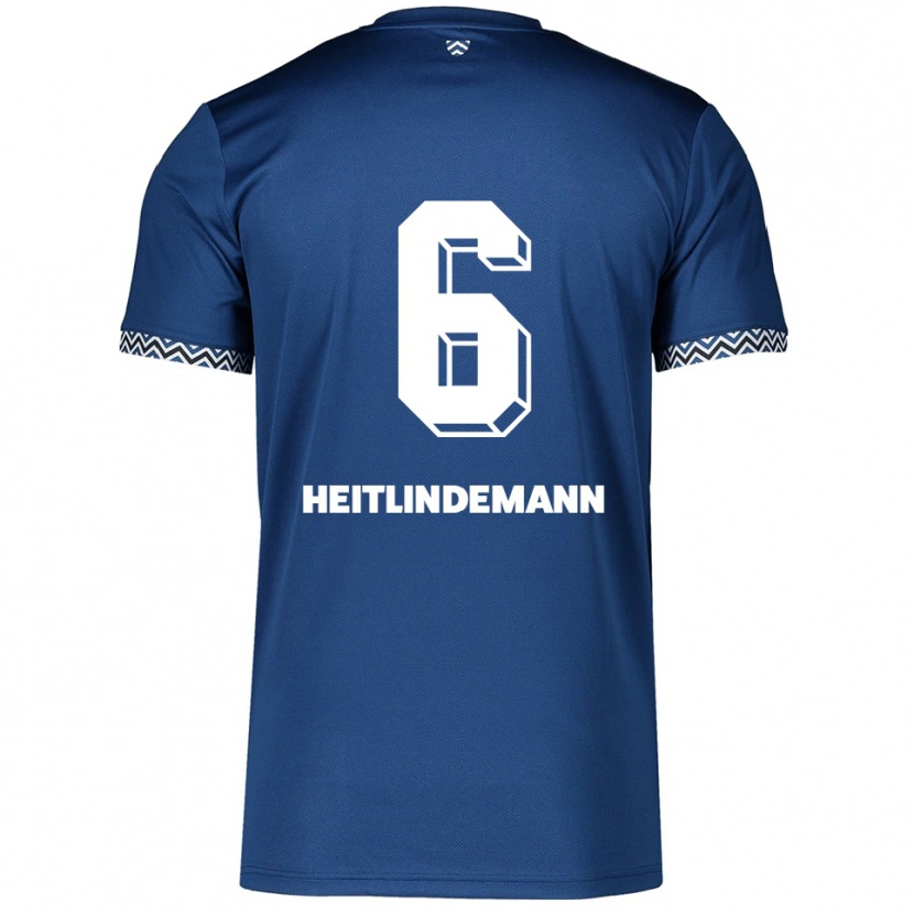 Danxen Damen Leonie Heitlindemann #6 Marineblau Weiß Heimtrikot Trikot 2025/26 T-Shirt Schweiz