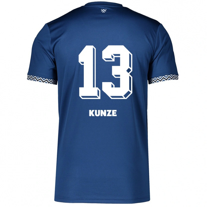 Danxen Damen Lukas Kunze #13 Marineblau Weiß Heimtrikot Trikot 2025/26 T-Shirt Schweiz